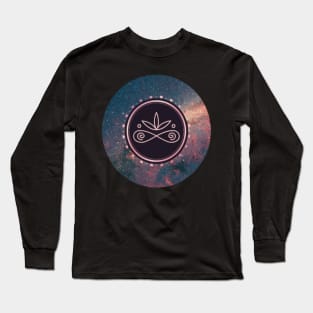 Galaxy Nebula Hearts Lotus & Infinity-Beautiful Universe Long Sleeve T-Shirt